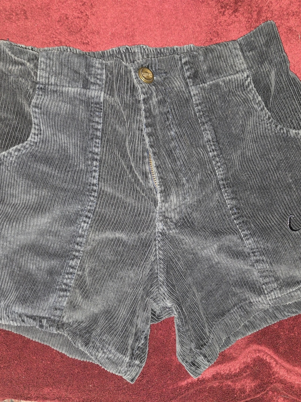 Dark Gray Medium Corduroy Cord Shorts 3.5 Inch Inseam